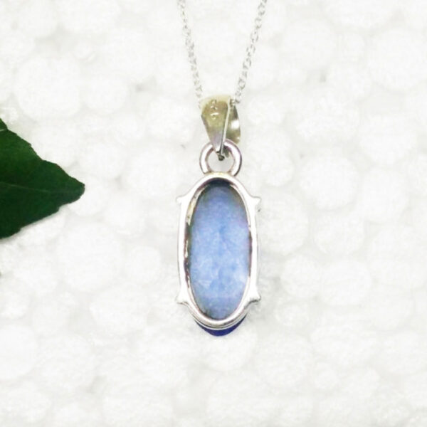 925 Sterling Silver Iolite Necklace Handmade Jewelry Gemstone Birthstone Pendant