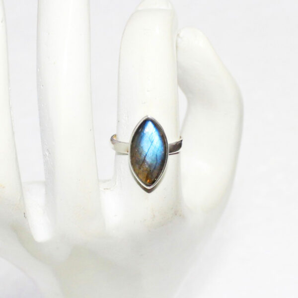 925 Sterling Silver Labradorite Ring Handmade Jewelry Gemstone Birthstone Ring hand picture