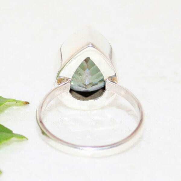 925 Sterling Silver Mystic Topaz Ring Handmade Jewelry Gemstone Birthstone Ring back picture