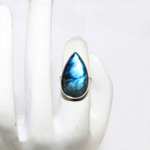 925 Sterling Silver Labradorite Ring Handmade Jewelry Gemstone Birthstone Ring hand picture