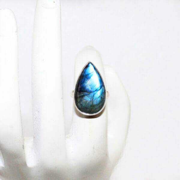 925 Sterling Silver Labradorite Ring Handmade Jewelry Gemstone Birthstone Ring hand picture