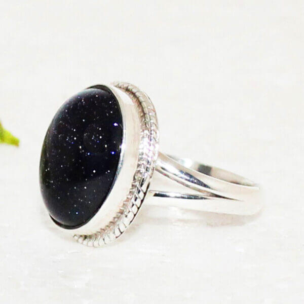 925 Sterling Silver Sunstone Ring Handmade Jewelry Gemstone Birthstone Ring side picture