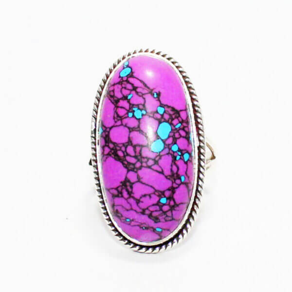 925 Sterling Silver Turquoise Ring Handmade Jewelry Gemstone Birthstone Ring front picture