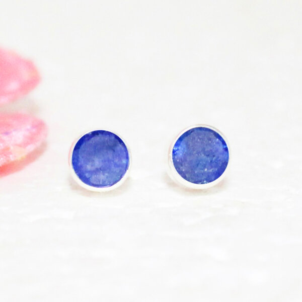 925 Sterling Silver Blue Sapphire Earrings Handmade Jewelry Gemstone Birthstone Earrings front picture