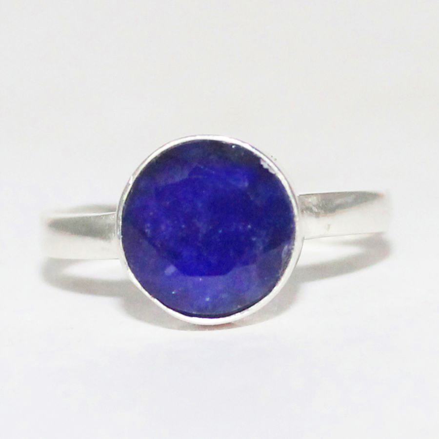 925 Sterling Silver Blue Sapphire Ring, Handmade Jewelry, Gemstone Birthstone Ring, Gift For Women