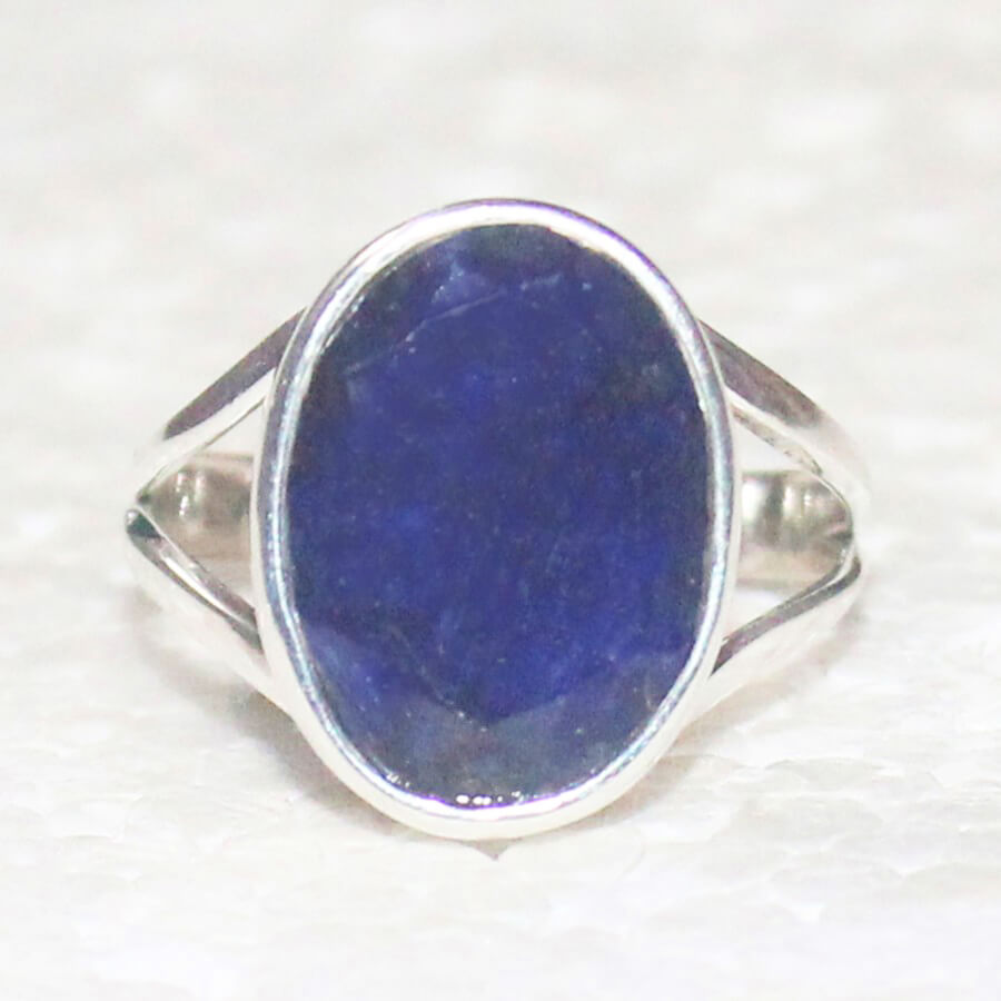 925 Sterling Silver Blue Sapphire Ring, Handmade Jewelry, Gemstone Birthstone Ring, Gift For Women