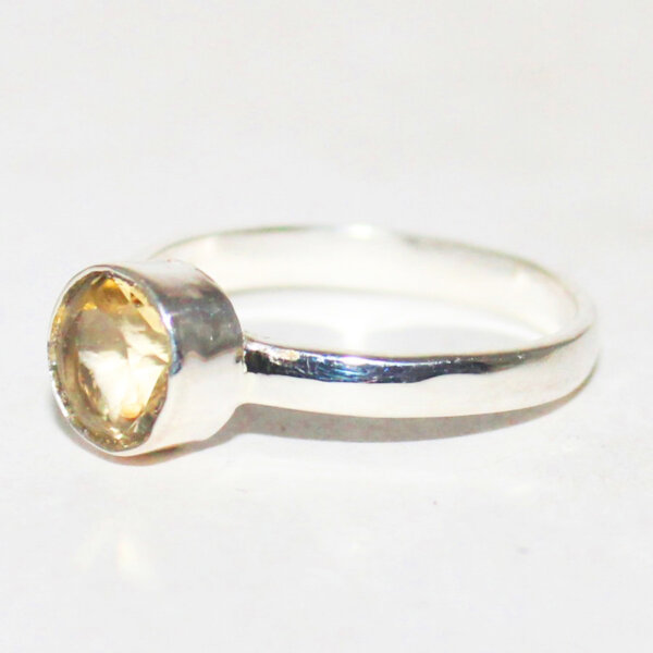 925 Sterling Silver Citrine Ring Handmade Jewelry Gemstone Birthstone Ring side picture