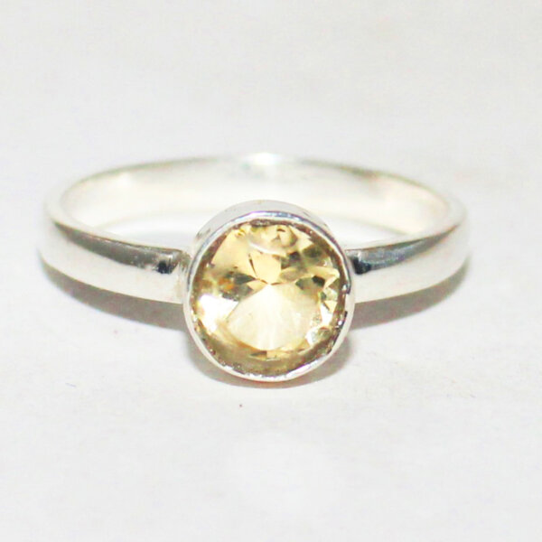 925 Sterling Silver Citrine Ring Handmade Jewelry Gemstone Birthstone Ring front picture