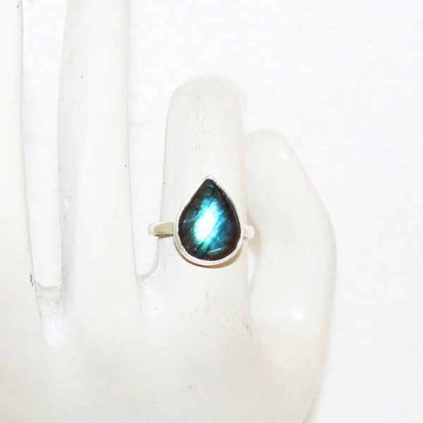 925 Sterling Silver Labradorite Ring Handmade Jewelry Gemstone Birthstone Ring hand picture