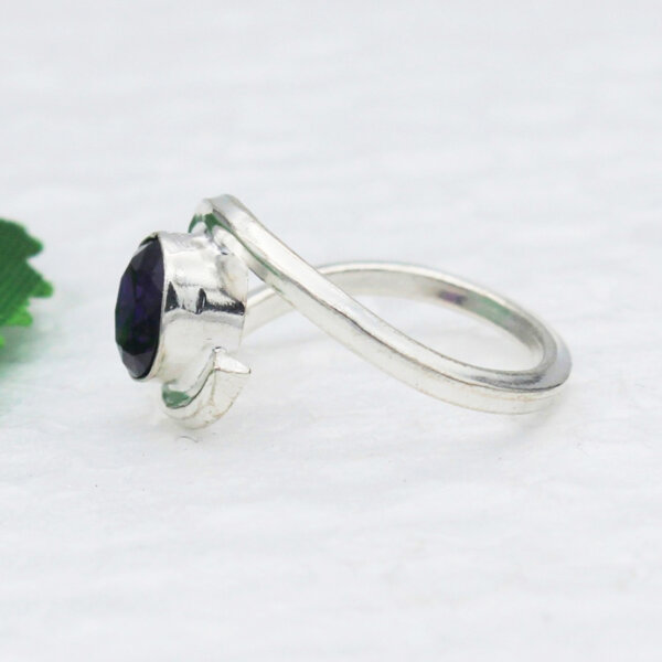 925 Sterling Silver Black Onyx Ring Handmade Jewelry Gemstone Birthstone Ring side picture