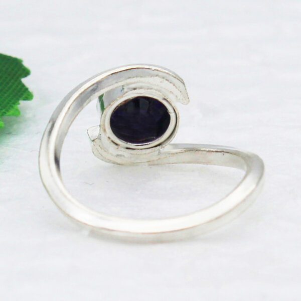 925 Sterling Silver Black Onyx Ring Handmade Jewelry Gemstone Birthstone Ring back picture