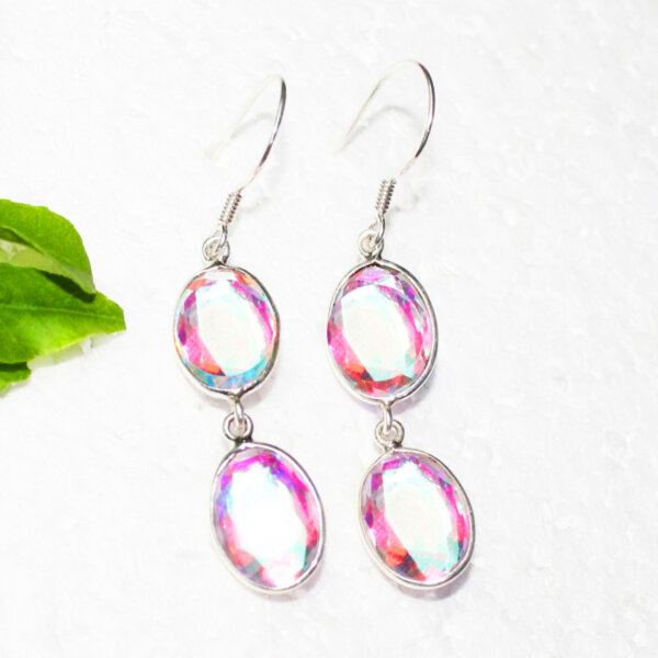 925 Sterling Silver Mystic Topaz Earrings Handmade Jewelry Gemstone Birthstone Earrings