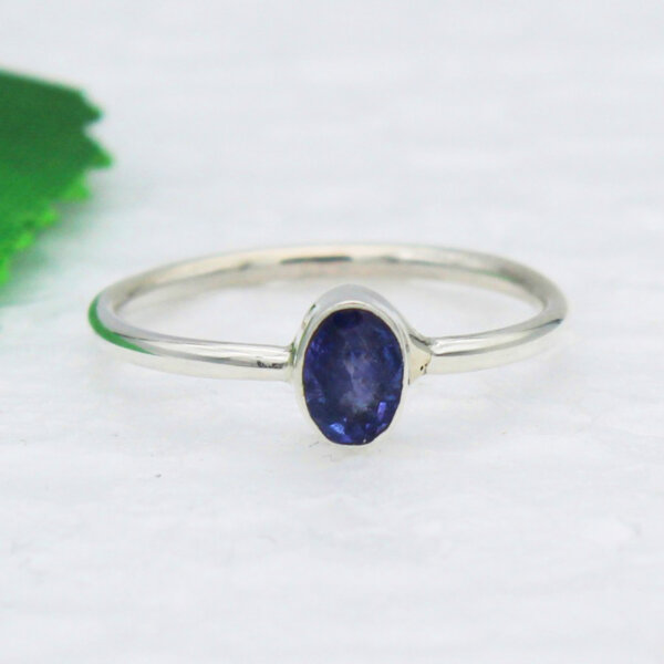 925 Sterling Silver Tanzanite Ring Handmade Jewelry Gemstone Birthstone Ring front picture