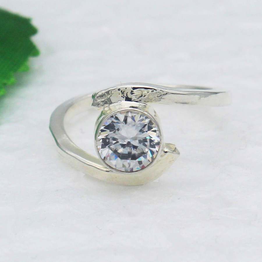 925 Sterling Silver Topaz Ring, Handmade Jewelry, Gemstone Birthstone Ring, Gift For Her