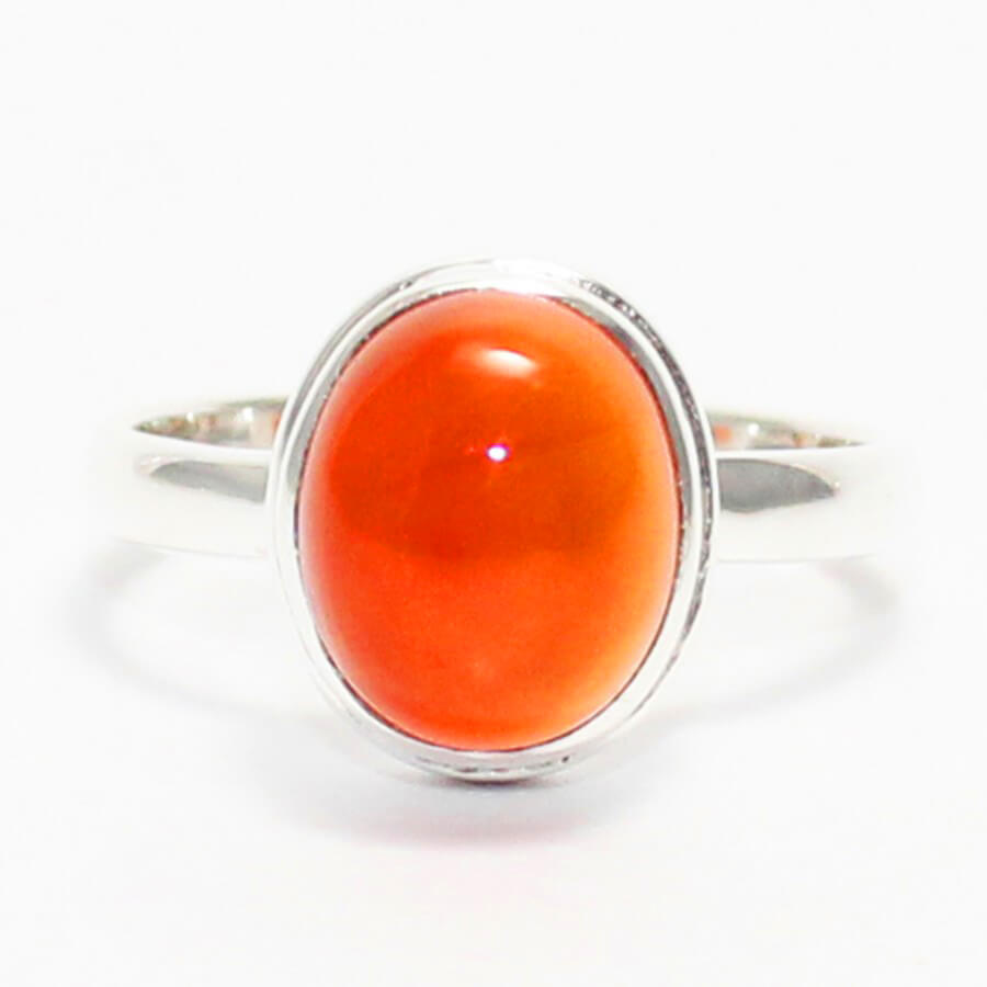 925 Sterling Silver Carnelian Ring, Handmade Jewelry, Gemstone Birthstone Ring, Gift For Women