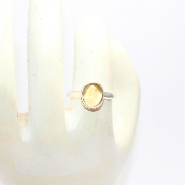 925 Sterling Silver Citrine Ring Handmade Jewelry Gemstone Birthstone Ring hand picture