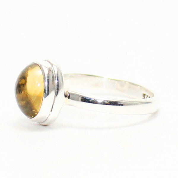 925 Sterling Silver Citrine Ring Handmade Jewelry Gemstone Birthstone Ring side picture