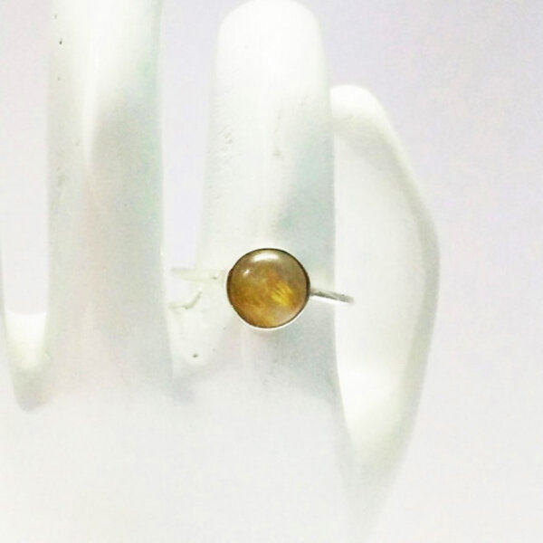 925 Sterling Silver Golden Rutilated Quartz Ring Handmade Jewelry Gemstone Birthstone Ring hand picture