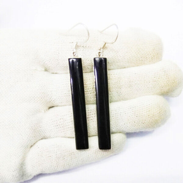 925 Sterling Silver Onyx Earrings Handmade Jewelry Gemstone Birthstone Earrings