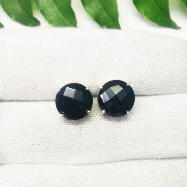 925 Sterling Silver Black Onyx Earrings Handmade Jewelry Gemstone Birthstone Earrings