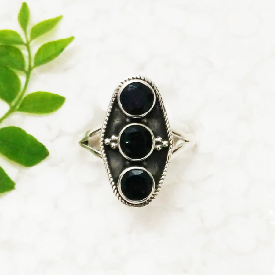 925 Sterling Silver Tourmaline Ring, Handmade Jewelry, Gemstone Birthstone Ring, Gift For Women