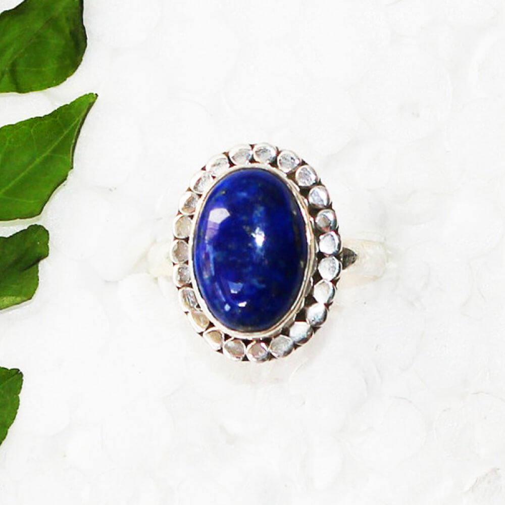 925 Sterling Silver Lapis Lazuli Ring, Handmade Jewelry, Gemstone Birthstone Ring, Gift For Women