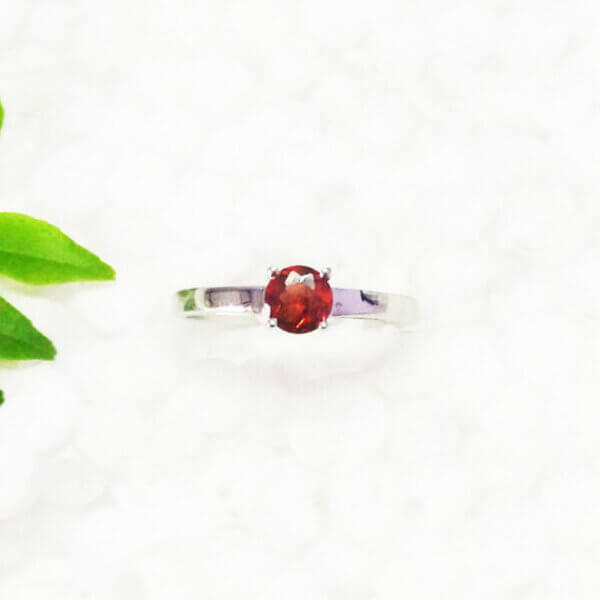 925 Sterling Silver Garnet Ring Handmade Jewelry Gemstone Birthstone Ring front picture